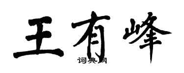 翁闿运王有峰楷书个性签名怎么写