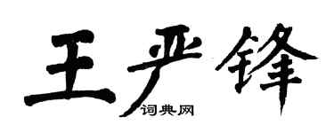 翁闿运王严锋楷书个性签名怎么写