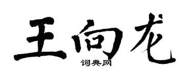 翁闿运王向龙楷书个性签名怎么写