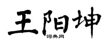 翁闿运王阳坤楷书个性签名怎么写