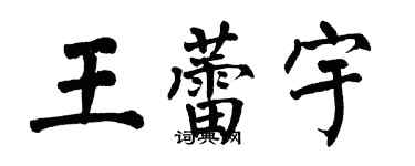 翁闿运王蕾宇楷书个性签名怎么写