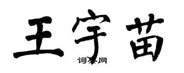 翁闿运王宇苗楷书个性签名怎么写