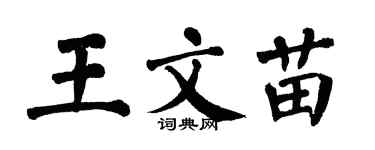 翁闿运王文苗楷书个性签名怎么写