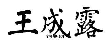 翁闿运王成露楷书个性签名怎么写