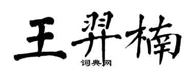 翁闿运王羿楠楷书个性签名怎么写