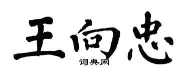 翁闿运王向忠楷书个性签名怎么写