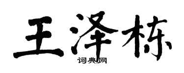 翁闿运王泽栋楷书个性签名怎么写
