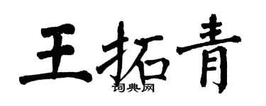 翁闿运王拓青楷书个性签名怎么写