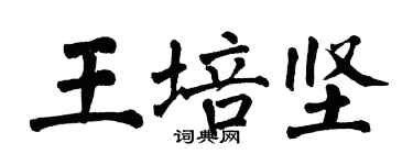 翁闿运王培坚楷书个性签名怎么写