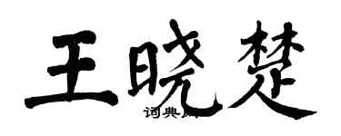 翁闿运王晓楚楷书个性签名怎么写