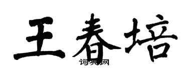 翁闿运王春培楷书个性签名怎么写