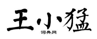 翁闿运王小猛楷书个性签名怎么写