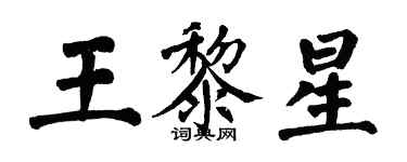 翁闿运王黎星楷书个性签名怎么写