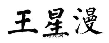 翁闿运王星漫楷书个性签名怎么写