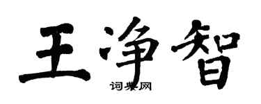 翁闿运王净智楷书个性签名怎么写