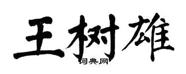 翁闿运王树雄楷书个性签名怎么写