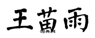 翁闿运王苗雨楷书个性签名怎么写