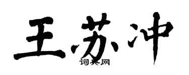 翁闿运王苏冲楷书个性签名怎么写