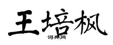 翁闿运王培枫楷书个性签名怎么写