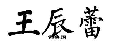 翁闿运王辰蕾楷书个性签名怎么写