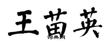 翁闿运王苗英楷书个性签名怎么写