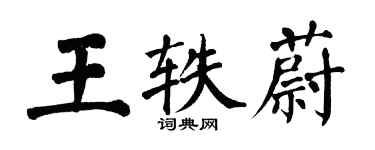 翁闿运王轶蔚楷书个性签名怎么写