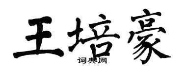 翁闿运王培豪楷书个性签名怎么写