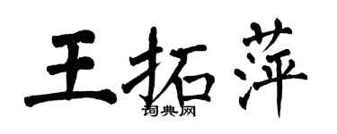 翁闿运王拓萍楷书个性签名怎么写