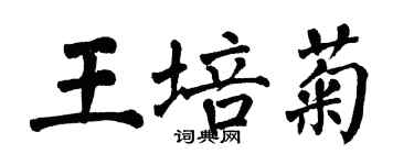翁闿运王培菊楷书个性签名怎么写