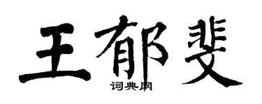 翁闿运王郁斐楷书个性签名怎么写