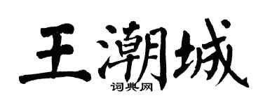 翁闿运王潮城楷书个性签名怎么写