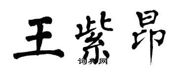 翁闿运王紫昂楷书个性签名怎么写