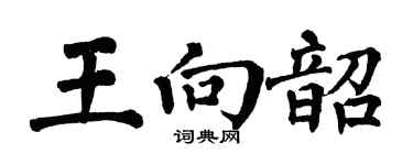翁闿运王向韶楷书个性签名怎么写