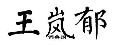 翁闿运王岚郁楷书个性签名怎么写