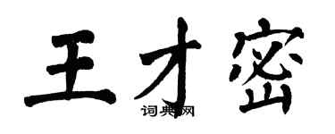 翁闿运王才密楷书个性签名怎么写