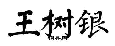 翁闿运王树银楷书个性签名怎么写