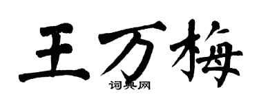 翁闿运王万梅楷书个性签名怎么写
