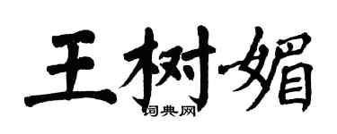 翁闿运王树媚楷书个性签名怎么写