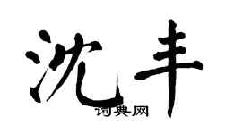 翁闿运沈丰楷书个性签名怎么写