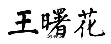 翁闿运王曙花楷书个性签名怎么写