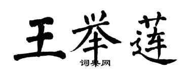 翁闿运王举莲楷书个性签名怎么写