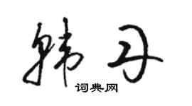 骆恒光韩丹草书个性签名怎么写