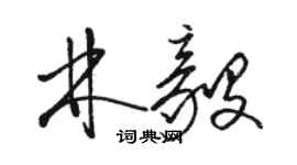 骆恒光林毅草书个性签名怎么写