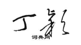 骆恒光丁颖草书个性签名怎么写