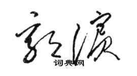 骆恒光郭滨草书个性签名怎么写