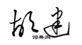 骆恒光胡建草书个性签名怎么写