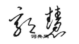 骆恒光郭慧草书个性签名怎么写
