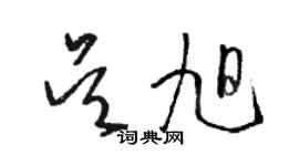 骆恒光吴旭草书个性签名怎么写