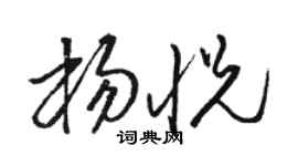 骆恒光杨悦草书个性签名怎么写