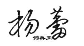 骆恒光杨蕾草书个性签名怎么写